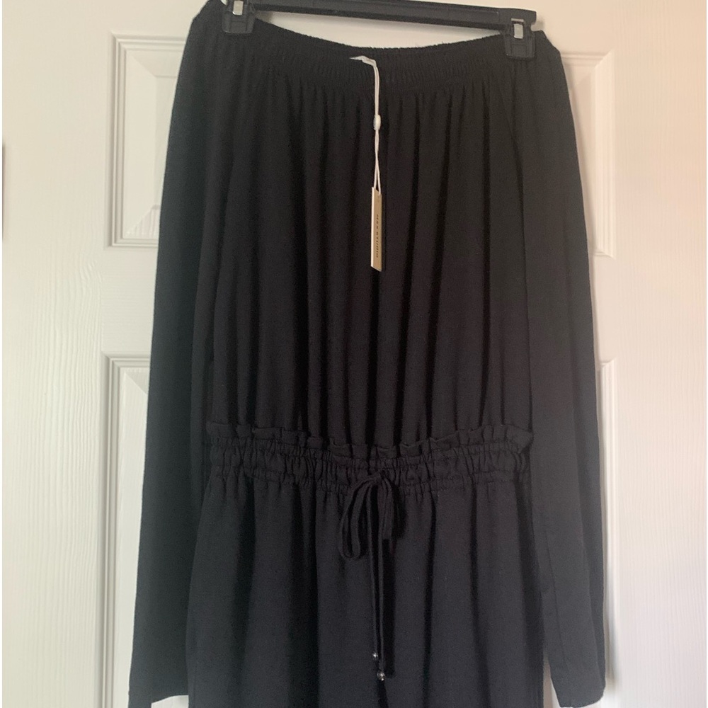 Max Studio Black Off Shoulder Jumpsuit. Size small